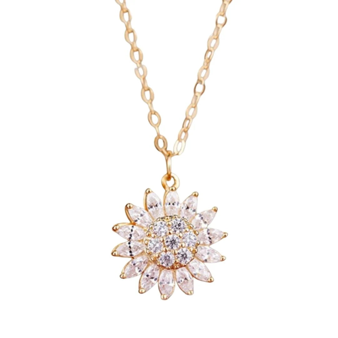 Collar Giratorio Girasol Dorado